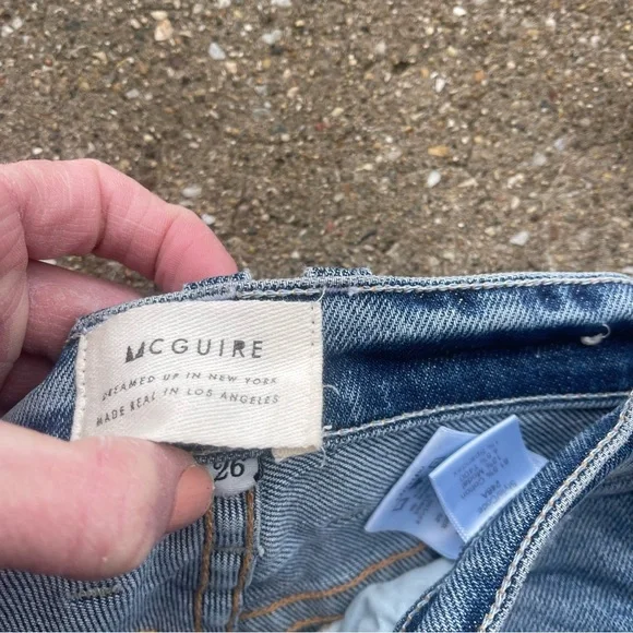 McGuire Distressed Ankle Crop Jeans Size 26 Ankle & Cropped